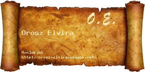 Orosz Elvira névjegykártya